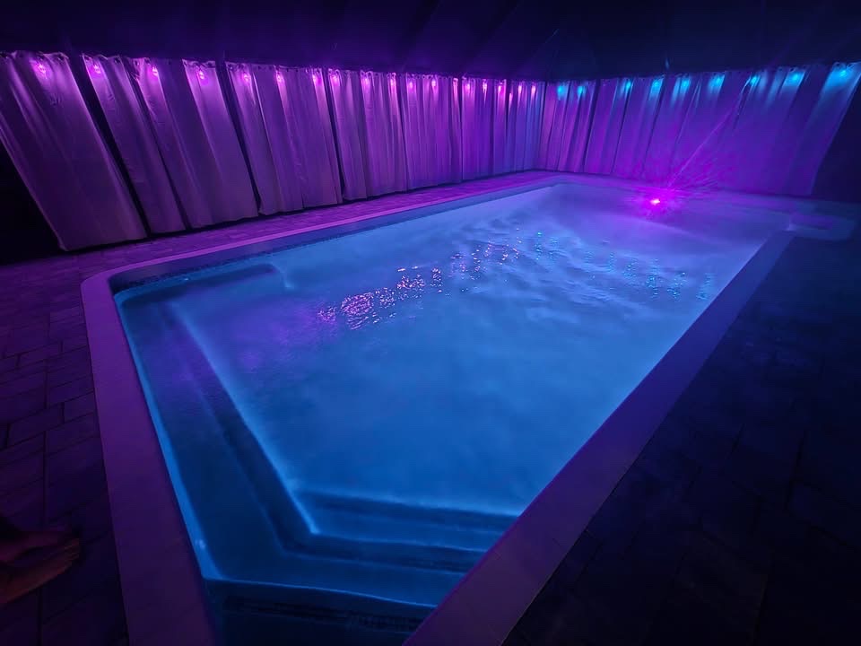 Pool with LED lighting